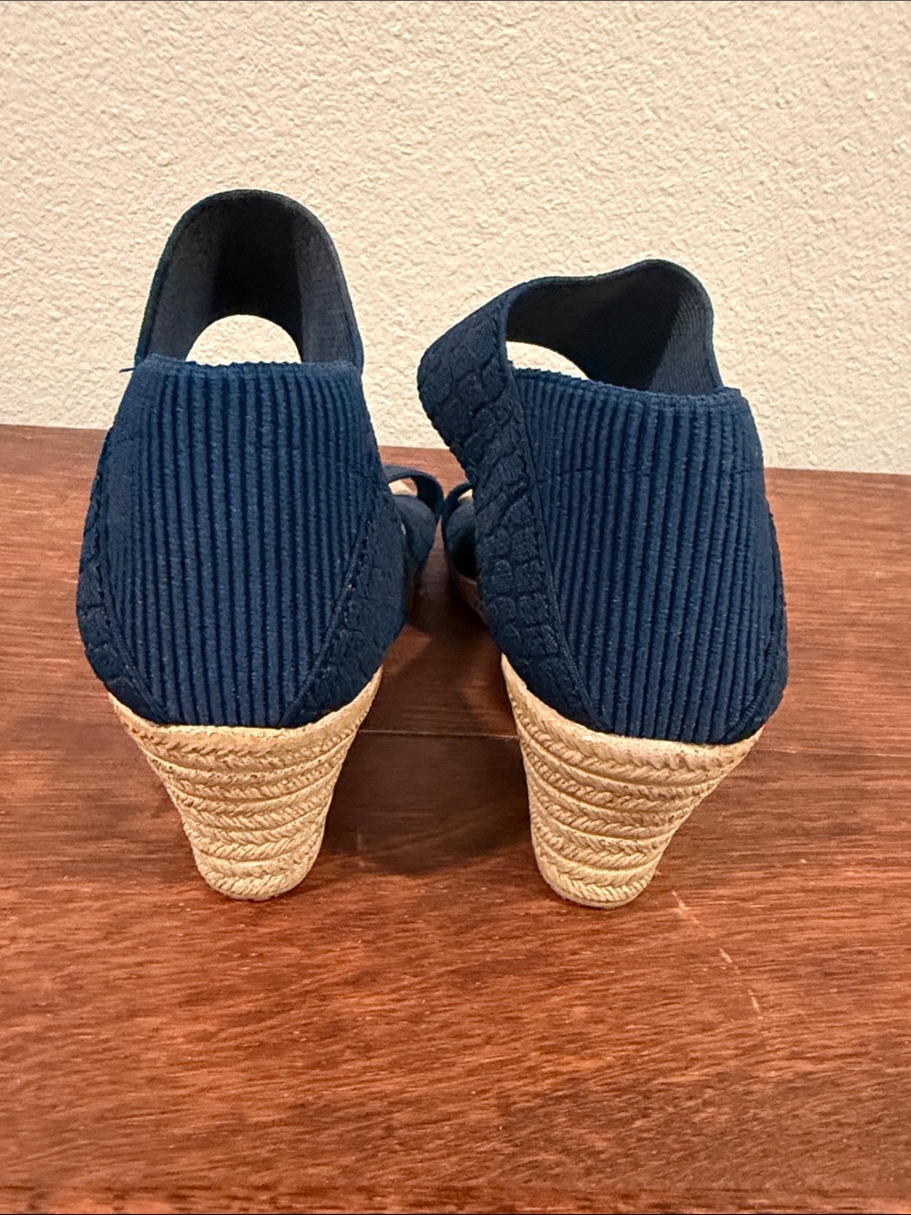 Women’s Navy Crisscross Ankle-Strap Sandals - Picture 2 of 5